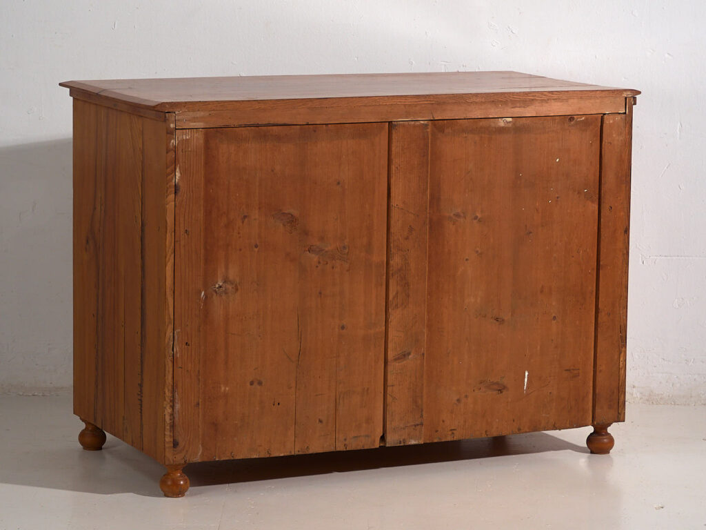 Antique Biedermeier chest of drawers with flower-shaped hardware (c.1850) #62