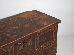 Commode ancienne polychrome à tiroirs inférieurs (Année 1896) #66