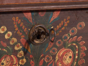 Commode ancienne polychrome à tiroirs inférieurs (Année 1896) #66