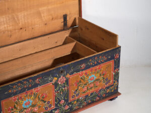 Antique trunk with floral motifs (c.1870) #67