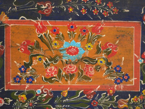 Antique trunk with floral motifs (c.1870) #67
