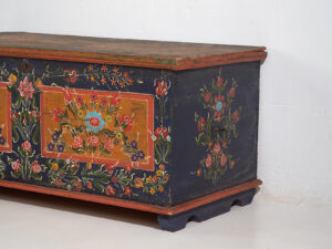 Antique trunk with floral motifs (c.1870) #67