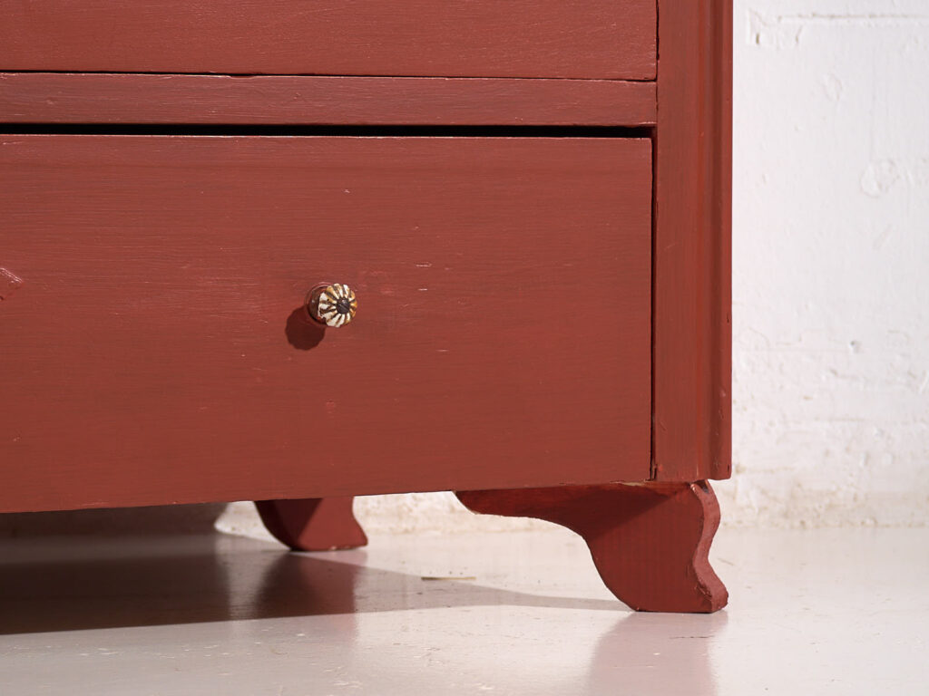 Antique red terracotta chest of drawers (c.1920) #91