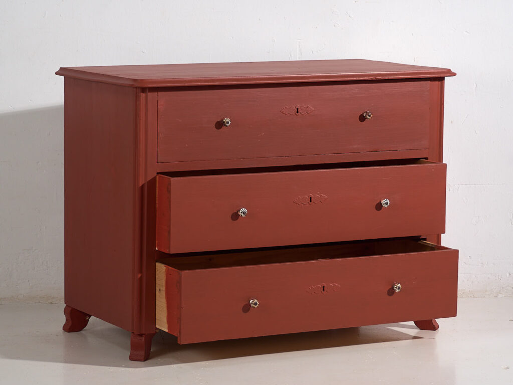 Antique red terracotta chest of drawers (c.1920) #91