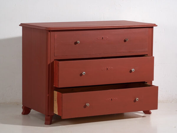 Commode ancienne en terre cuite rouge (vers 1920) #91