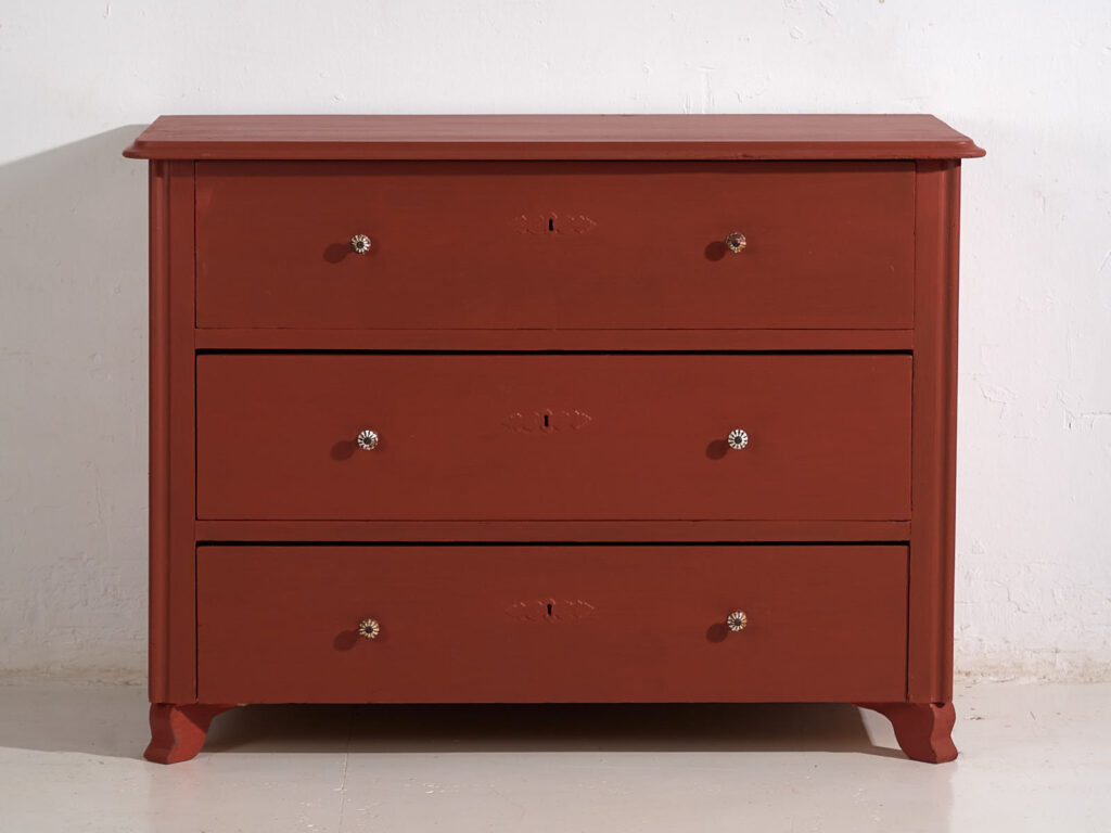 Antique red terracotta chest of drawers (c.1920) #91