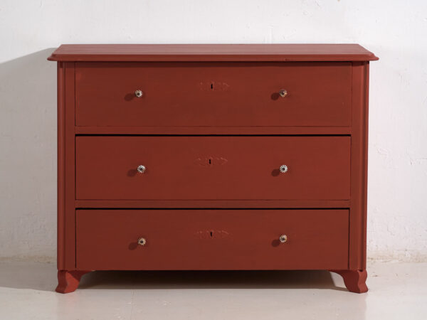 Commode ancienne en terre cuite rouge (vers 1920) #91