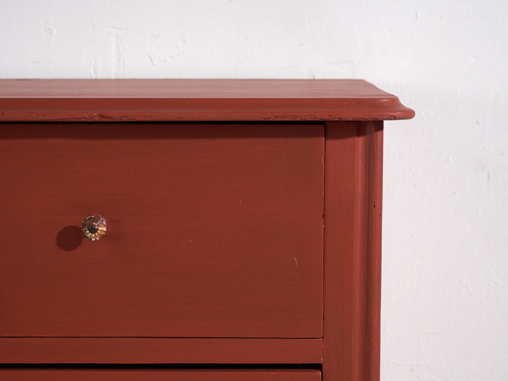Antique red terracotta chest of drawers (c.1920) #91