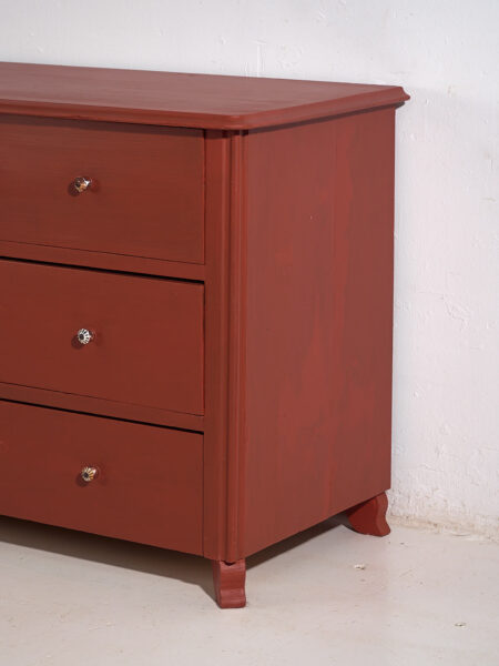 Commode ancienne en terre cuite rouge (vers 1920) #91