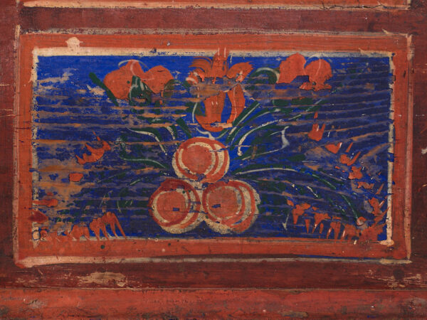 Arcón antiguo pintado a mano con motivos florales (Año 1907) #100