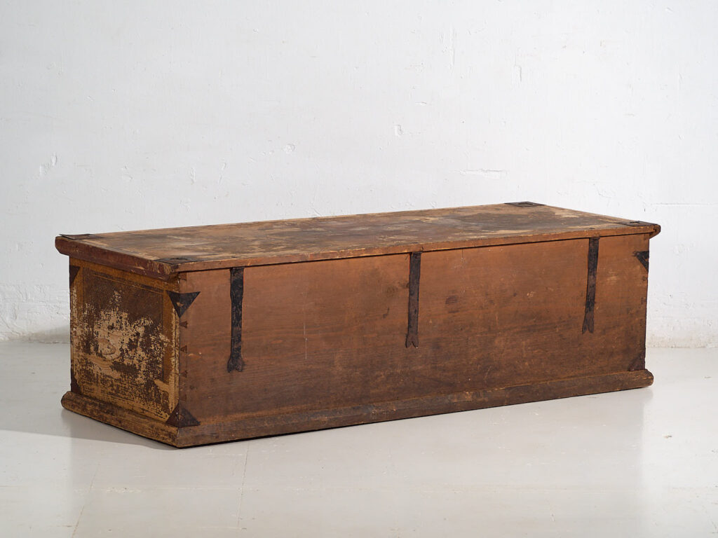 Antiguo baúl nupcial de arte popular (c.1820) #103