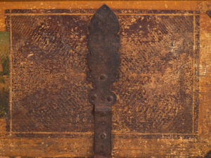 Antiguo baúl nupcial de arte popular (c.1820) #103