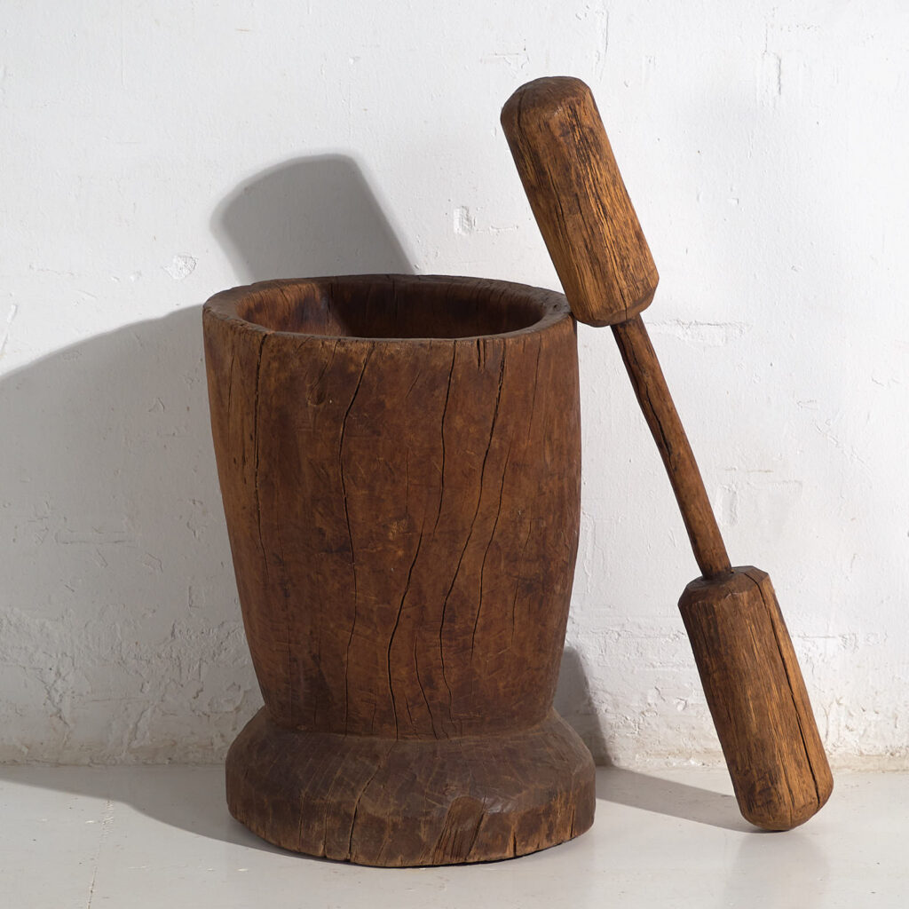 Antiguo mortero de estilo wabi-sabi (c.1920) #1