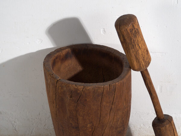 Antique wabi-sabi style grain mortar (c.1920) #1