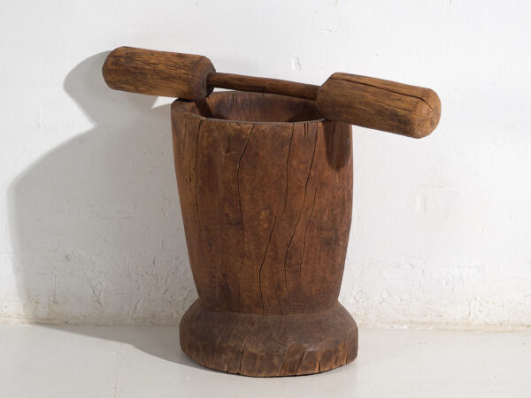 Antique wabi-sabi style grain mortar (c.1920) #1