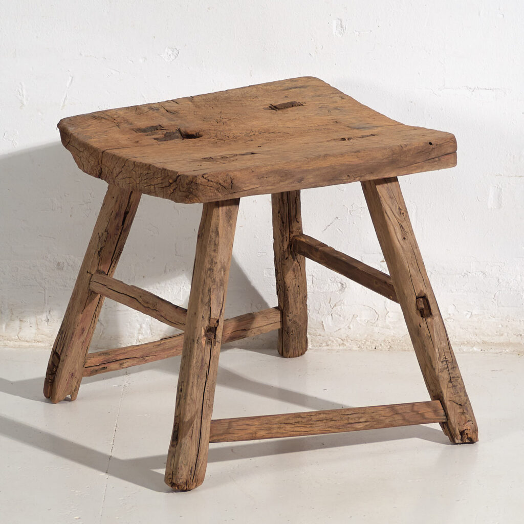 Antigua mesita de noche de estilo wabi sabi (c.1900) #13