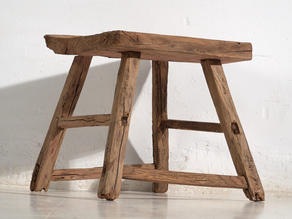 Antigua mesita de noche de estilo wabi sabi (c.1900) #13