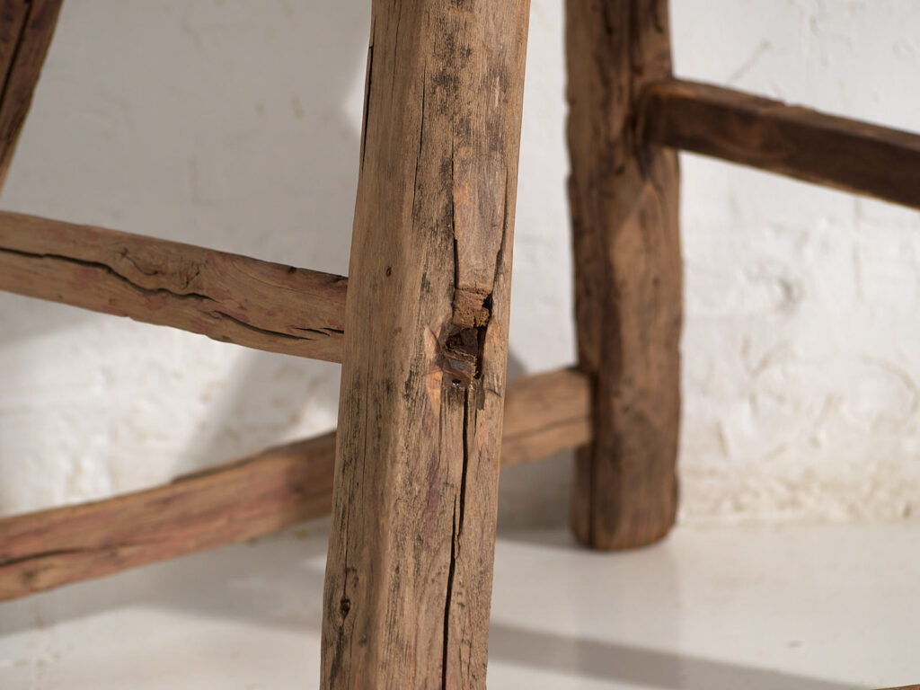 Antigua mesita de noche de estilo wabi sabi (c.1900) #13