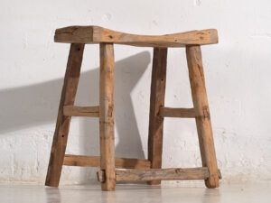 Tabouret ancien de style wabi sabi (c.1900) #3
