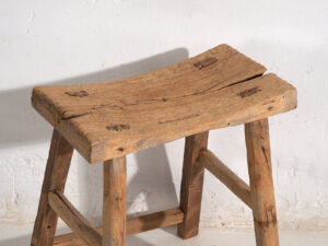 Tabouret ancien de style wabi sabi (c.1900) #3