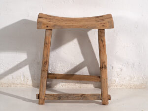 Tabouret ancien de style wabi sabi (c.1900) #3