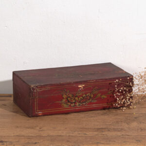 Estuche asiático antiguo de color rojo (c.1900) #13