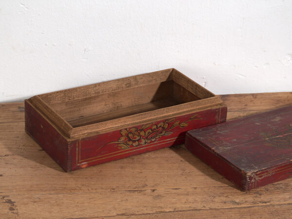 Coffret asiatique rouge ancien (c.1900) #13