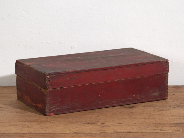 Coffret asiatique rouge ancien (c.1900) #13