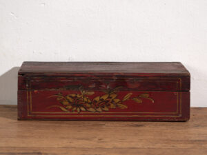 Antigua caja pintada a mano con detalles florales (c.1900) #24