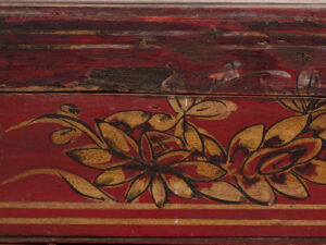 Antigua caja pintada a mano con detalles florales (c.1900) #24