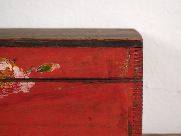 Antiguo estuche oriental de color rojo (c.1900) #33