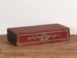 Antigua caja con pátina de color rojo (c.1900) #4