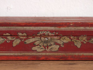 Antigua caja con pátina de color rojo (c.1900) #4