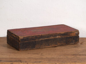 Antigua caja con pátina de color rojo (c.1900) #4