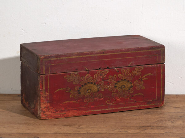 Antique red case with floral details (c.1900) #44