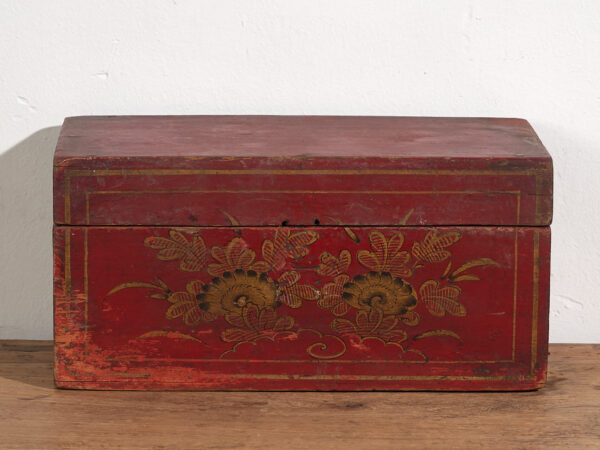 Antique red case with floral details (c.1900) #44