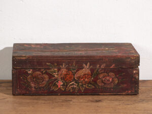 Caja china antigua con decoración de granadas y flores (c.1900) #7