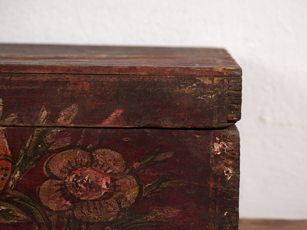 Caja china antigua con decoración de granadas y flores (c.1900) #7