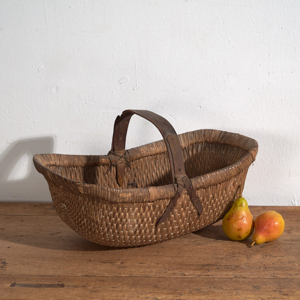 Cesta china antigua de estilo wabi-sabi (c.1900) #54