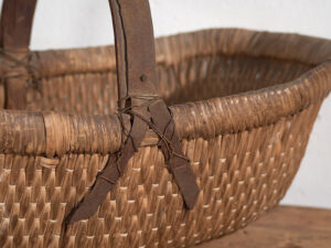 Cesta china antigua de estilo wabi-sabi (c.1900) #54