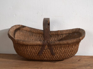 Cesta china antigua de estilo wabi-sabi (c.1900) #54