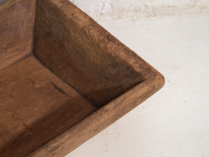 Antique solid wood tray with handle (c.1900) #8