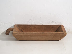 Antique solid wood tray with handle (c.1900) #8