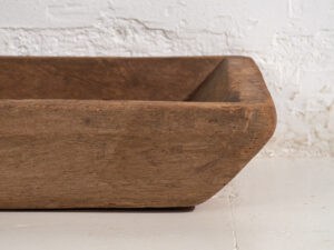 Antique solid wood tray with handle (c.1900) #8