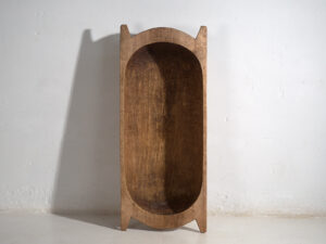 Antiguo cuenco de madera maciza (c.1900) #14