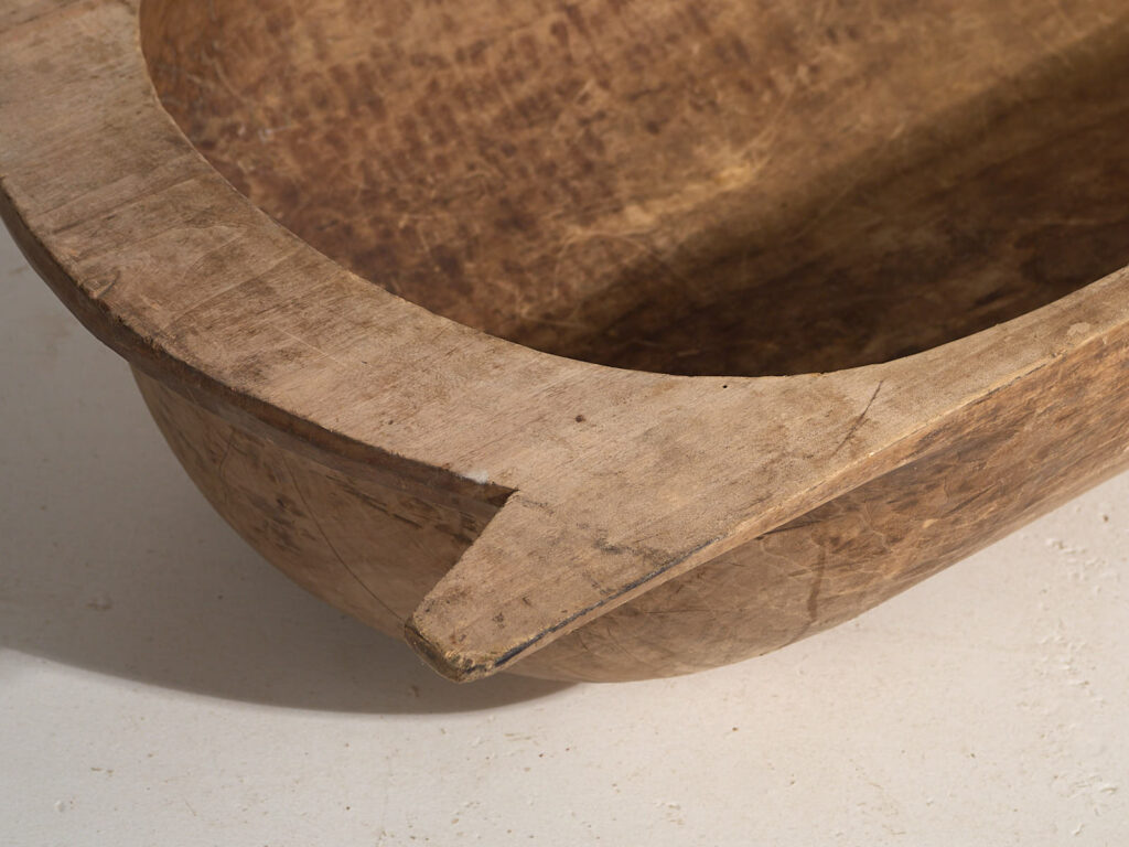 Antiguo cuenco de madera maciza (c.1900) #14