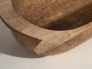 Antiguo cuenco de madera maciza (c.1900) #14
