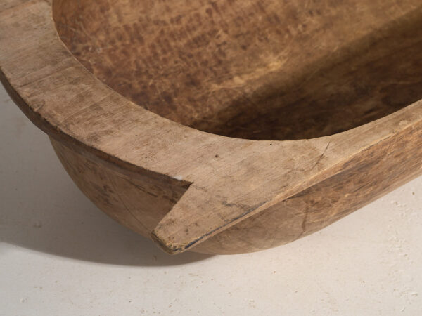 Antiguo cuenco de madera maciza (c.1900) #14