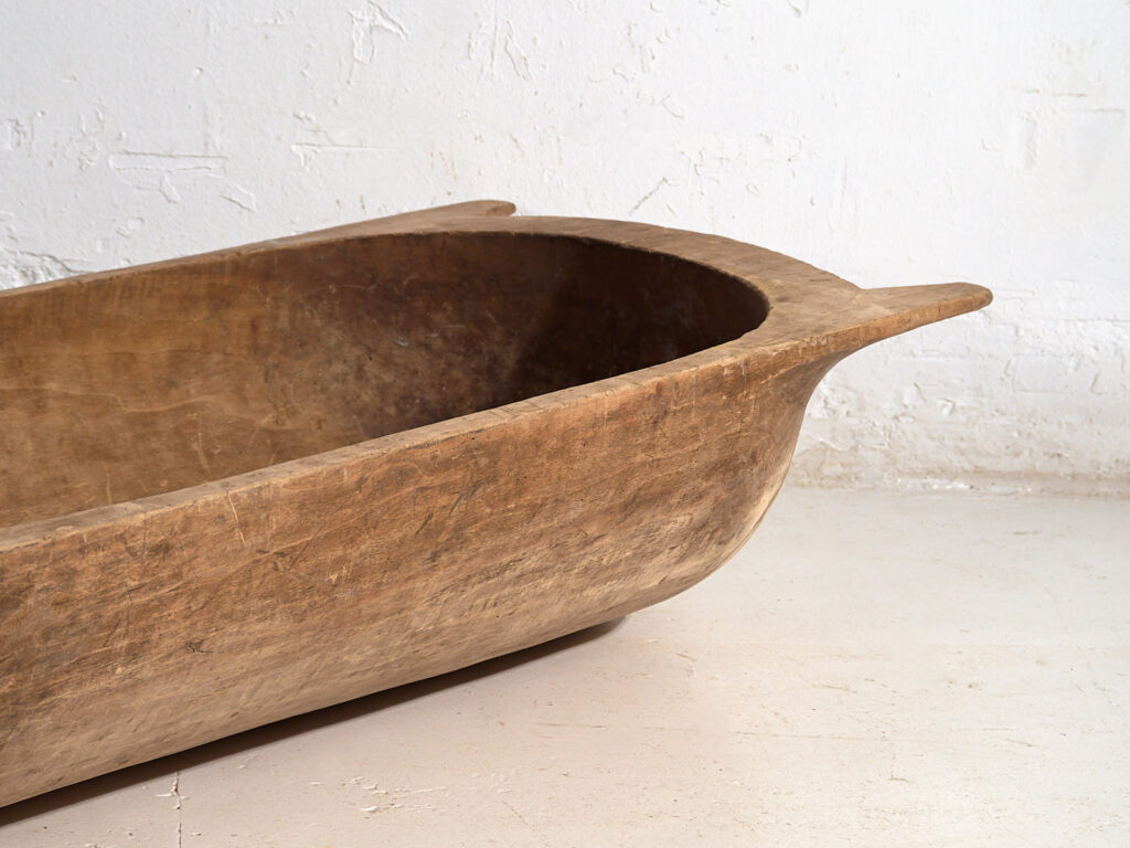 Antiguo cuenco de madera maciza (c.1900) #14