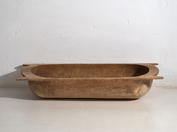 Antiguo cuenco de madera maciza (c.1900) #14